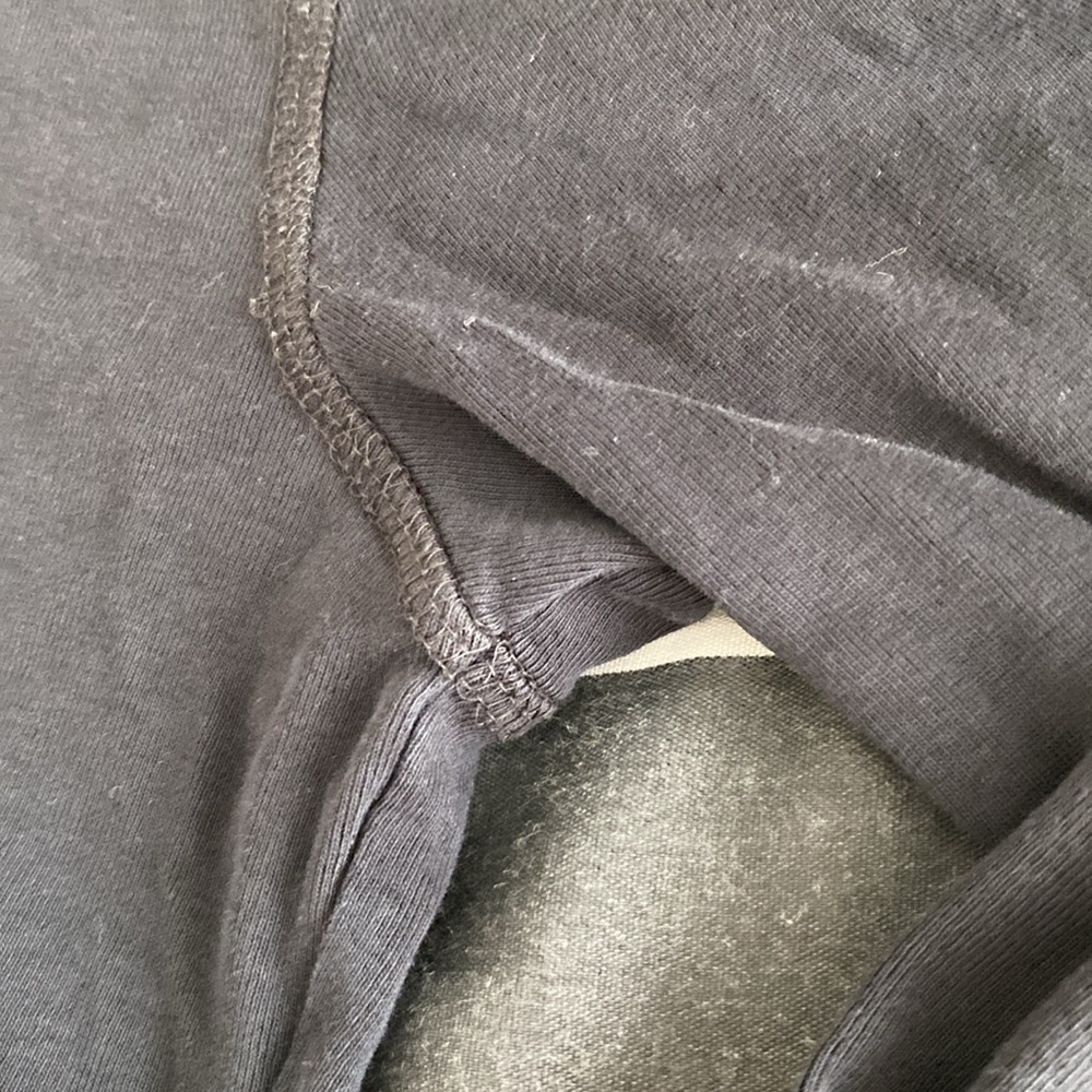Scoop neck Black loose Long-Sleeve T-Shirt - Picture 8 of 17